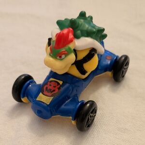 Bowser Super Mario Brothers Blue Racing Car Toy